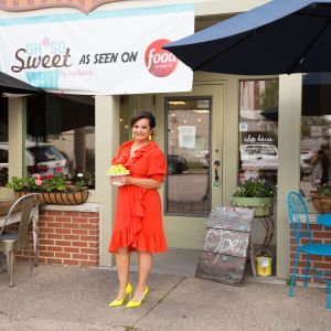 image of business owner Tiphanie Cannon outside Oh So Sweet