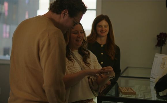 Couple jewelry shopping