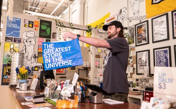 Man holding a shopping bag
