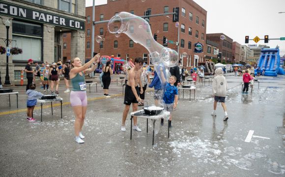 Bix Racers at the Bubble Station