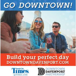 Friends at UP Skybar in downtown Davenport