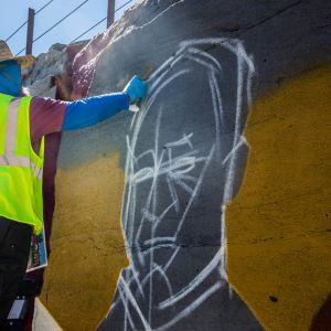Cbabi paint MLK Park Mural