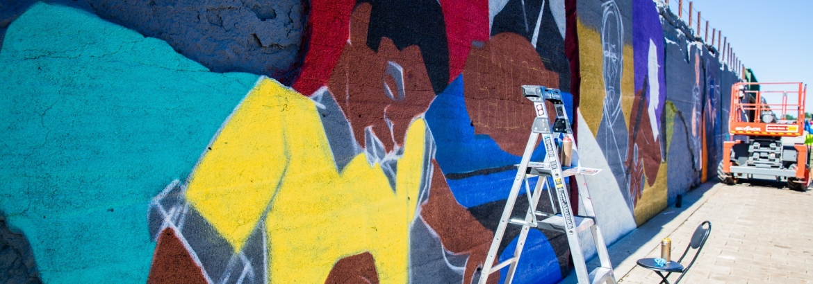 MLK Mural in Progress