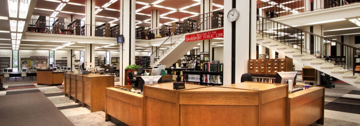 image of inside davenport library