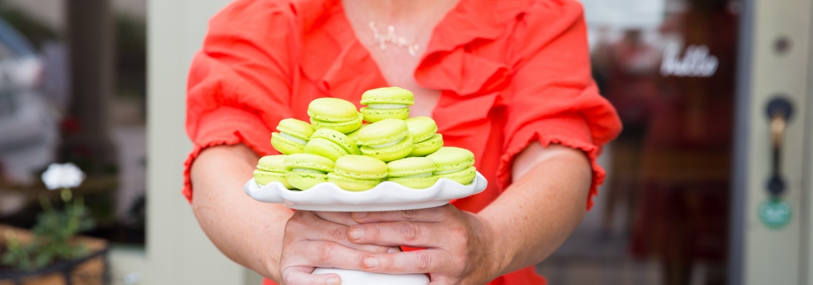 image of business owner Tiphanie Cannon outside Oh So Sweet